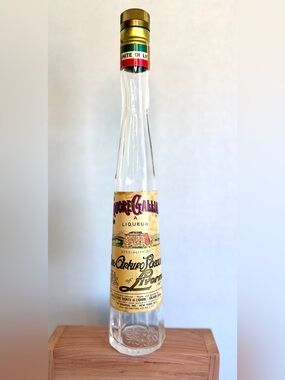 VTG Liquore Galliano bottle Livorno, Italy, With Label and Soldier Quart, Empty